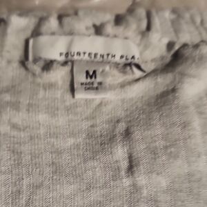 Fourteenth Place Gray Striped Top